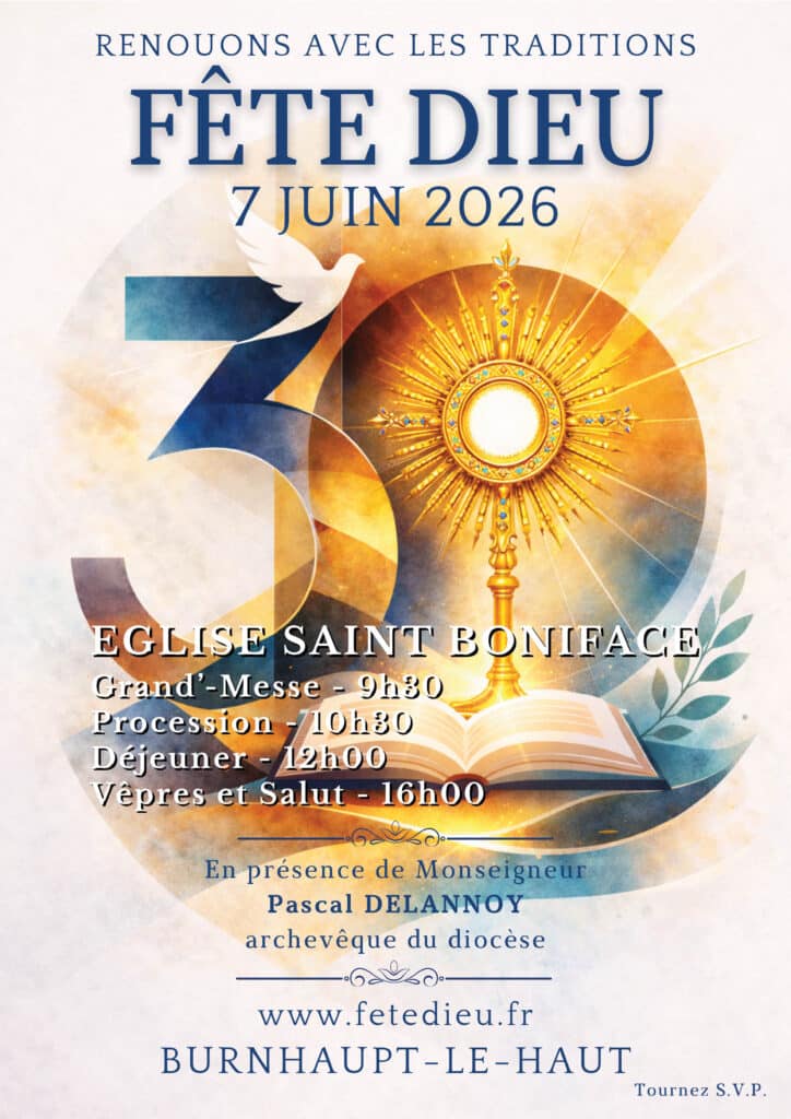 Flyer recto pour la fête dieu 2026